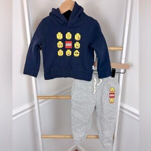 GAP X LEGO Baby Boys Matching Hoodie/Sweatpants Outfit Set | Size 18-24M